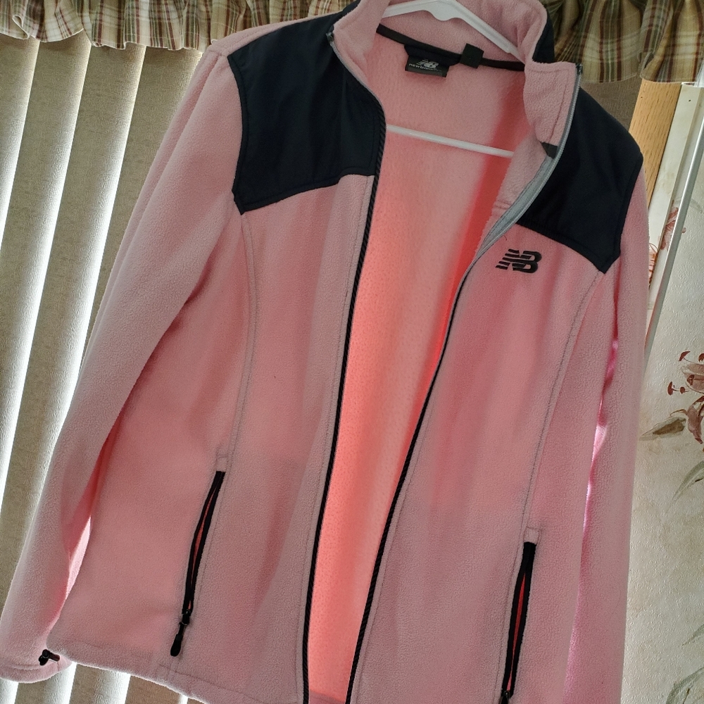 Pink new balance zip up athletic jacket